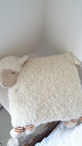 Sleepy sheep cushion fluffy