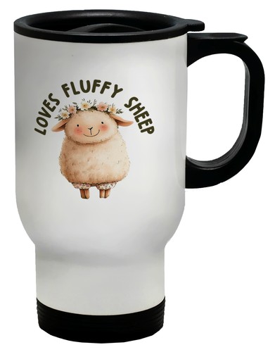 Loves fluffy sheep travel mug - fluffy,