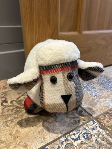 Sheep fluffy tartan print - sheep,