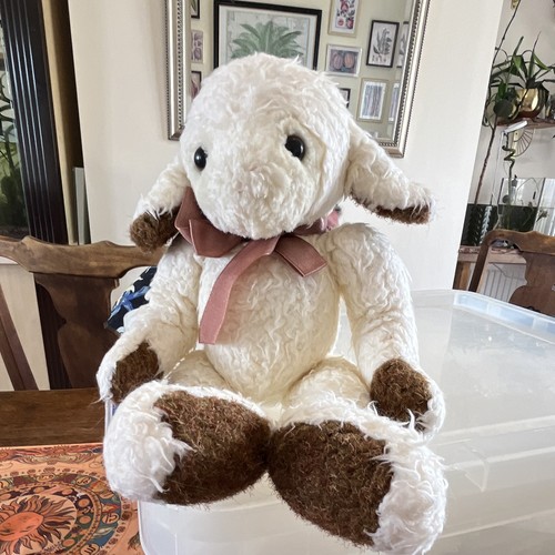 White plush lamb sheep - plush, lamb/sheep
