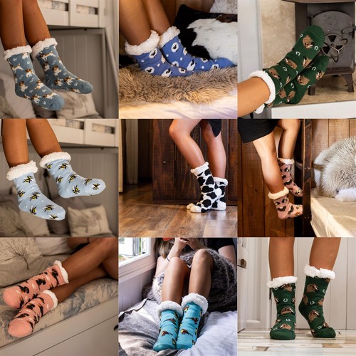 Womens thick sherpa socks - sherpa,