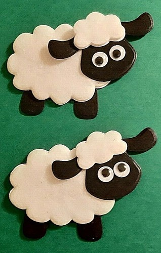 Fluffy googly eyed sheep - googly,