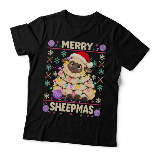 Merry sheepmas fluffy sheep - merry,