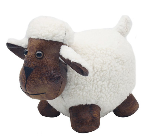 Fluffy sheep doorstop - doorstop, white