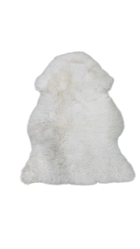 Natural white cream sheepskin - cream,