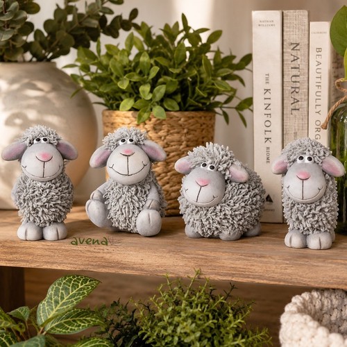 Set four cute grey - of, fluffy
