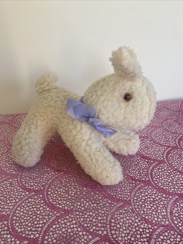 Vtg wool lamb sheep with - wool, lamb/